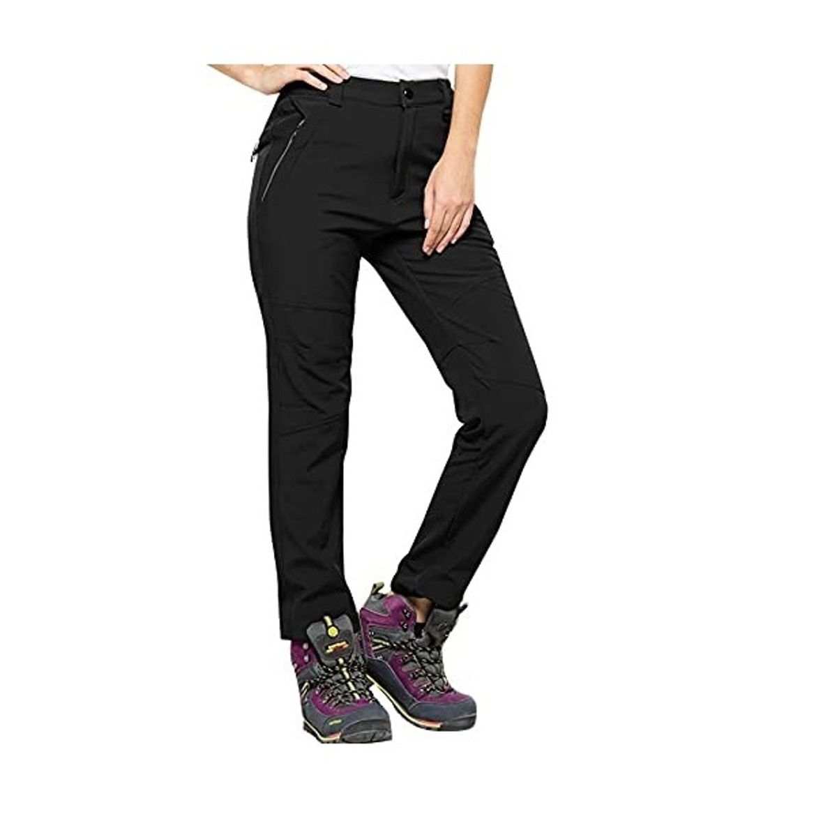 GARSIL - Pantalon Termico Tipo Softshell Para Mujer Con Micropolar Impermeable