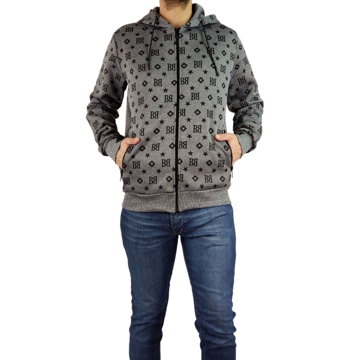 LIKE SHOP - Poleron Hombre Invierno Forro Polar Fashion BB06