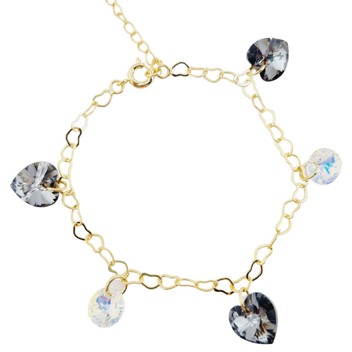 JOYAS MONTERO - Pulsera Romance Gold 24k  creado con cristales de Swarovski® Silver Night