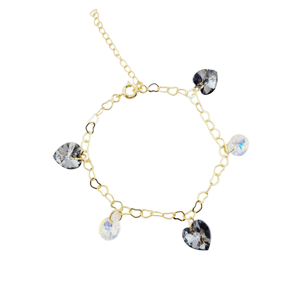 JOYAS MONTERO - Pulsera Romance Gold 24k  creado con cristales de Swarovski® Silver Night