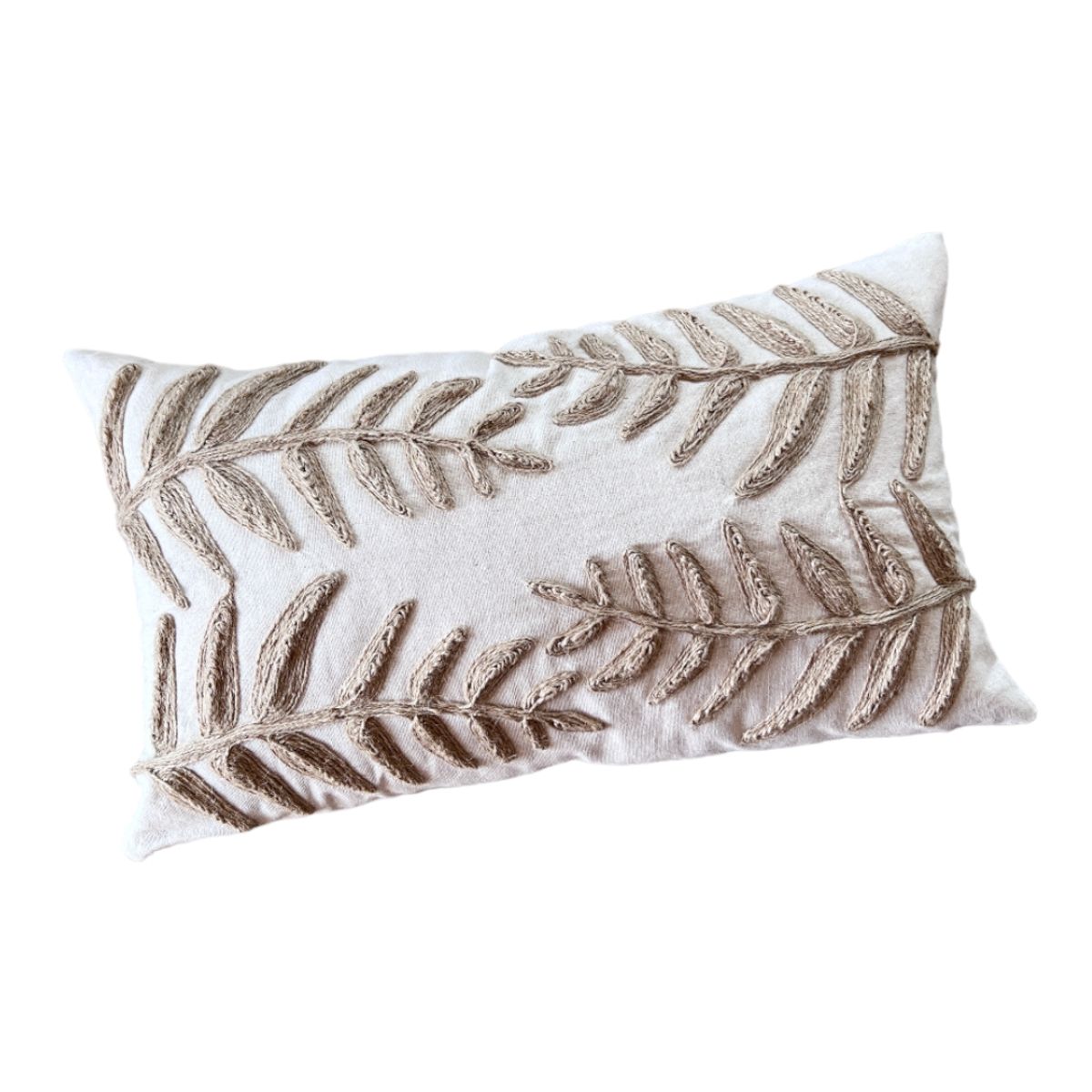 GENERICO - Funda de Cojín Natural Rústico Arpillera Hoja Alargada Rectangular