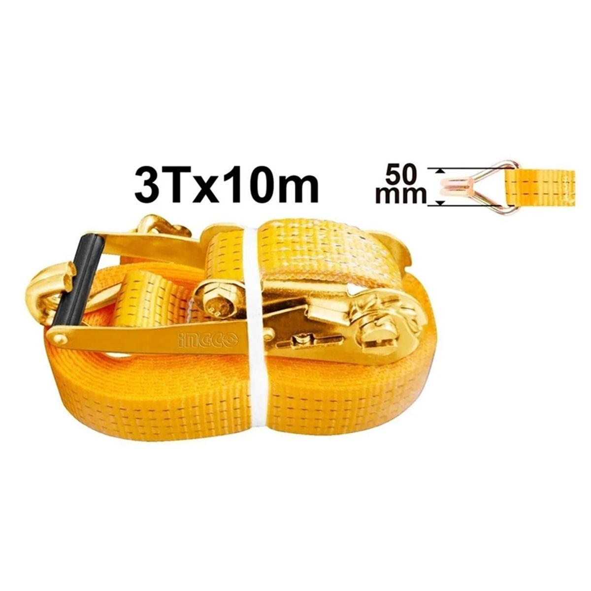 INGCO - Eslinga Cinta Amarre Con Ratchet 3t X 10m Ingco Hrsp3101