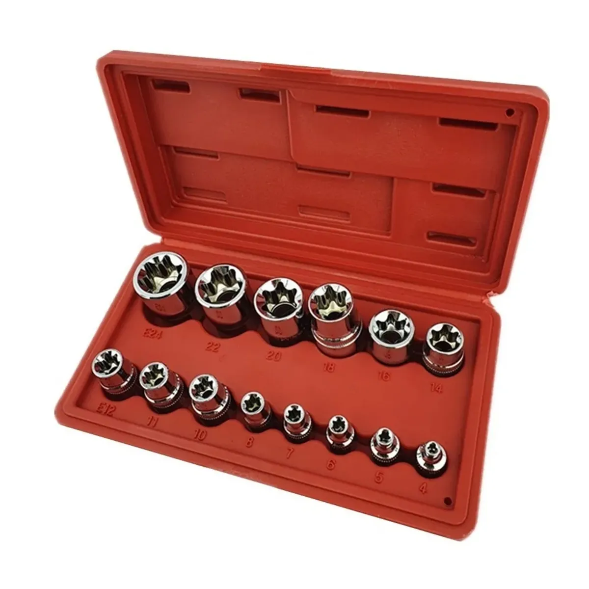 GENERICO - Kit Set Juego De Dados Torx Estrella Hembra 14 Piezas