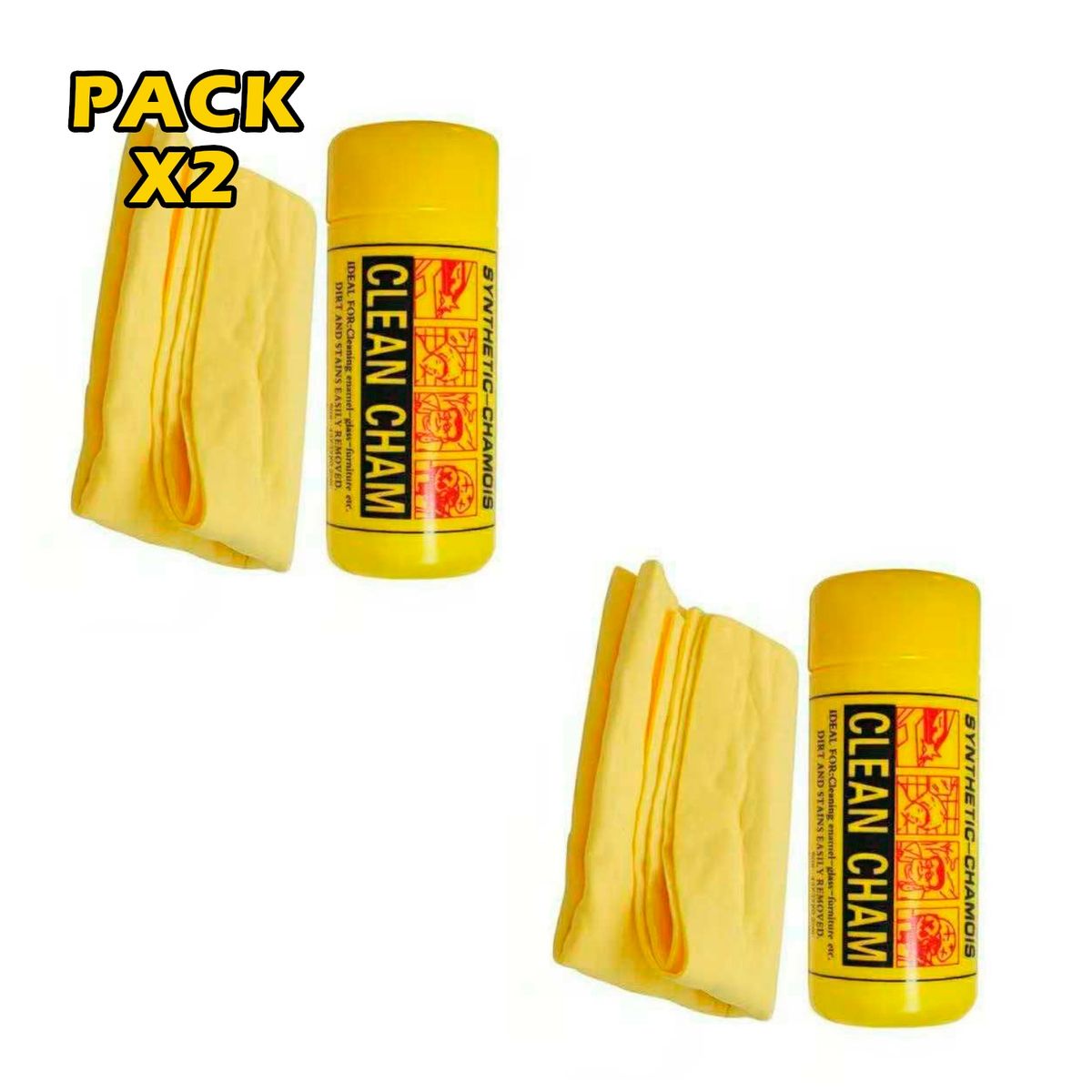GENERICO - Pack X2 Gamuzas Sintetica Lavar Secar Auto Vidrios Moto43x32…