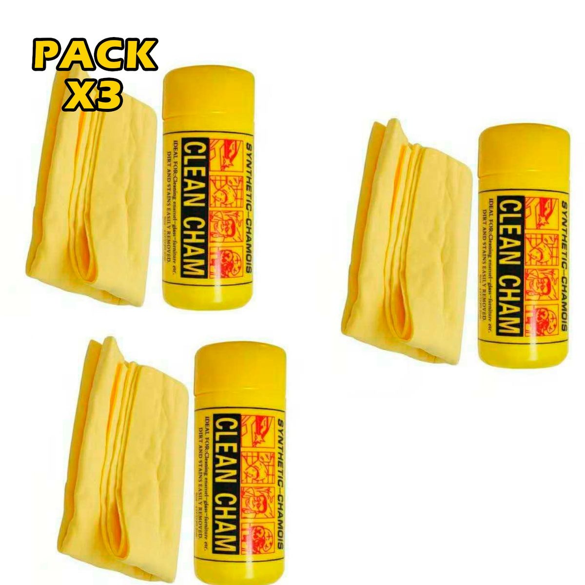 GENERICO - Pack X3 Gamuzas Sintetica Lavar Secar Auto Vidrios Moto43x32…