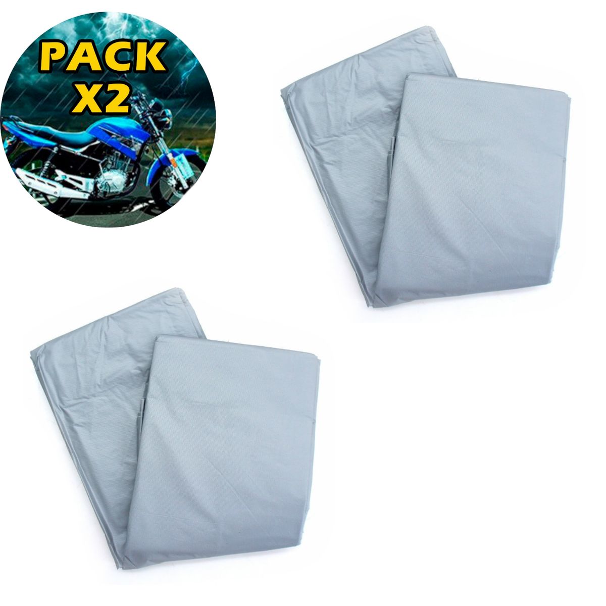 GENERICO - Pack X2 Carpa Funda Cubre Moto Impermeable…
