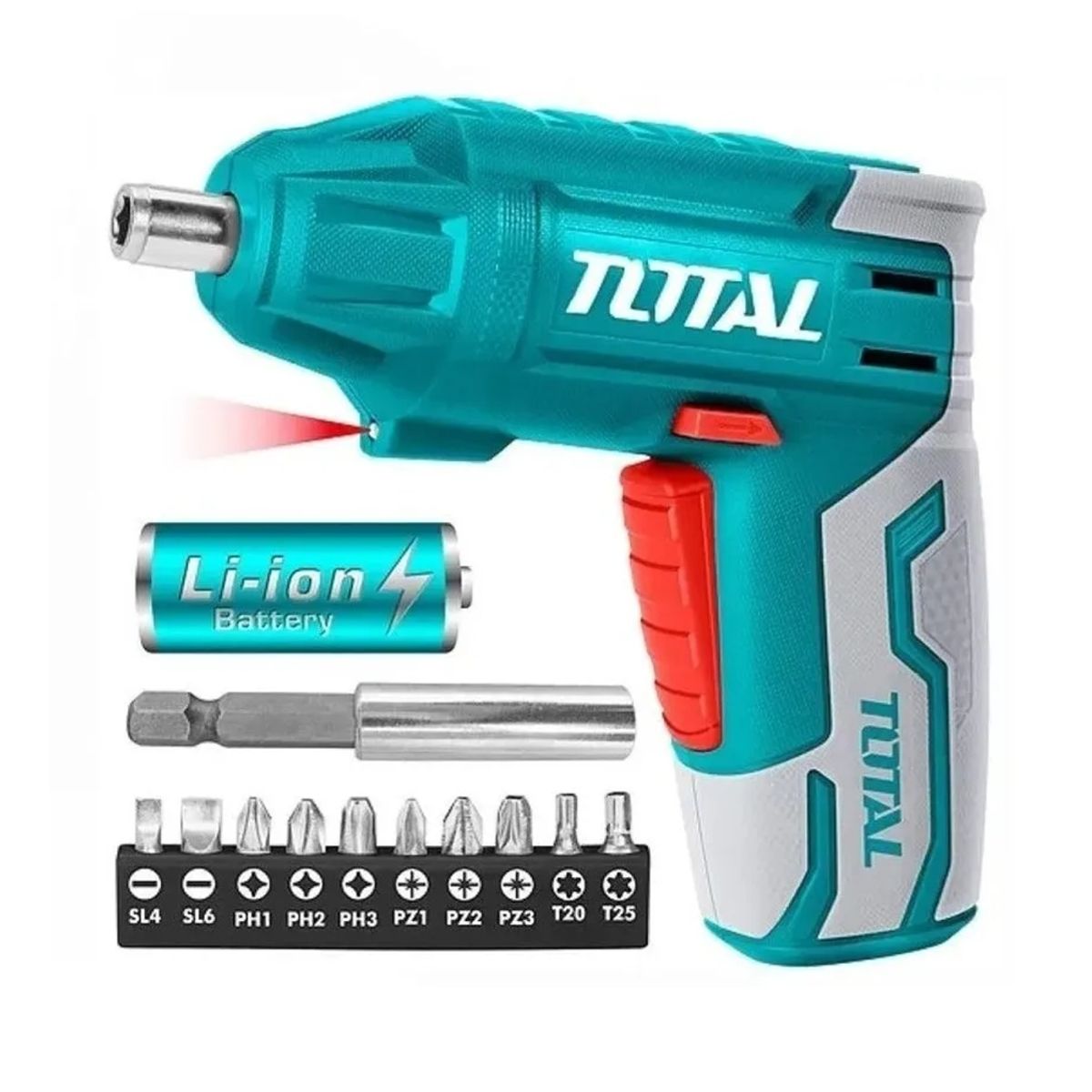 TOTAL TOOLS - Destornillador Atornillador Inalámbrico 4v