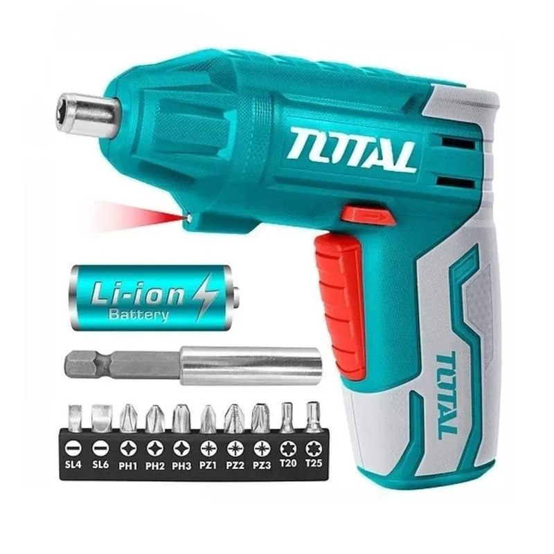 TOTAL TOOLS - Destornillador Atornillador Inalámbrico 4v
