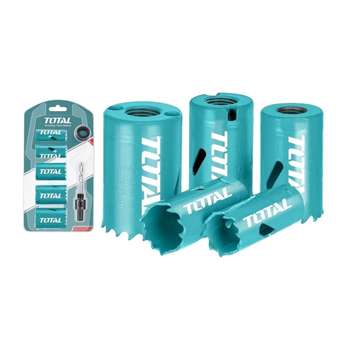 TOTAL TOOLS - Kit Set Juego Sierra Copa Bi-metal 7 Piezas