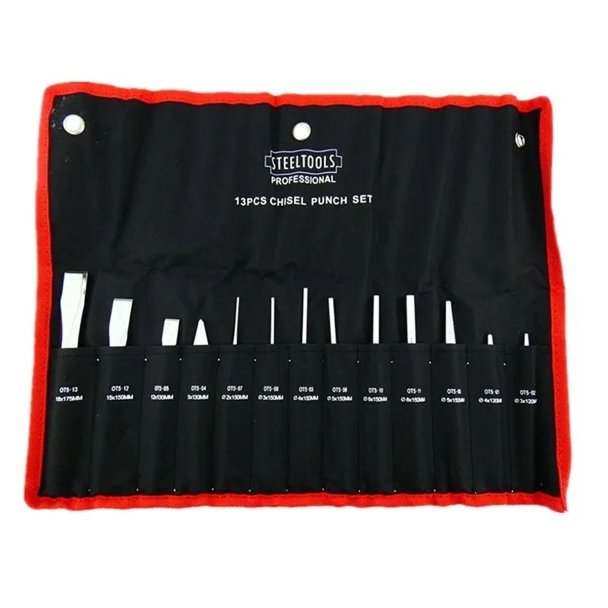 GENERICO - Set Juego De Cinceles Y Botadores 13 Piezas Steeltools