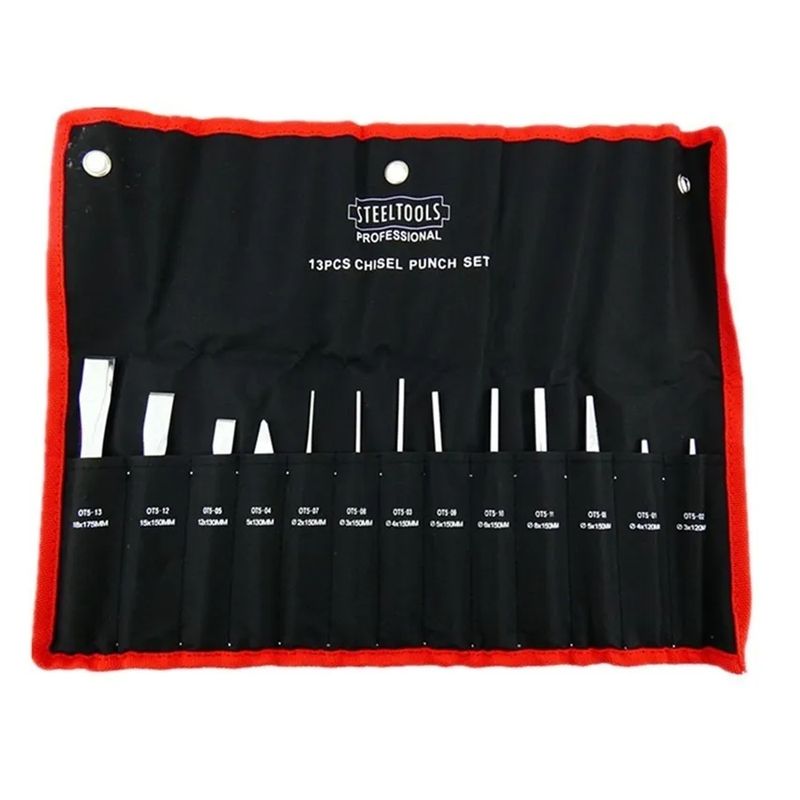 GENERICO - Set Juego De Cinceles Y Botadores 13 Piezas Steeltools