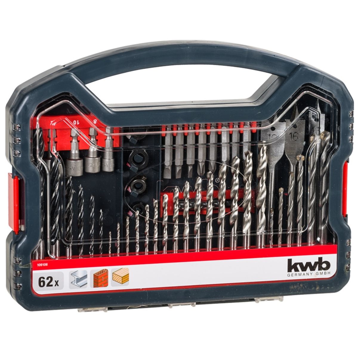 KWB - Puntas Y Brocas P/ Atornillar Taladrar 62 Piezas Kwb 109106