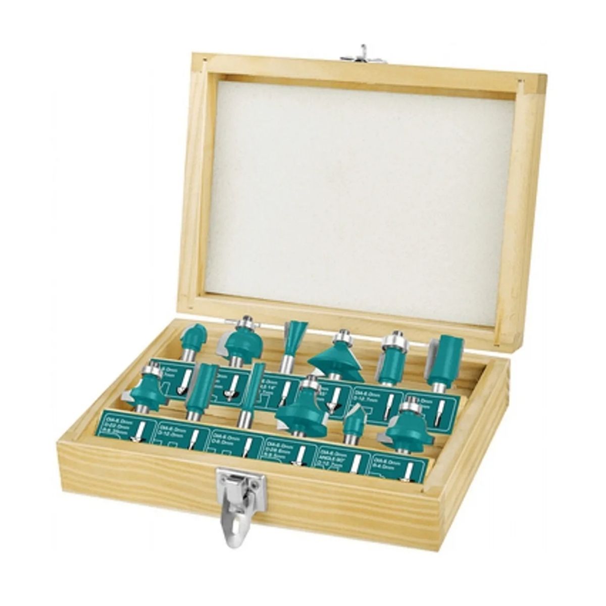 TOTAL TOOLS - Kit Set Juego De Fresas 12 Piezas 8mm Tupi Router