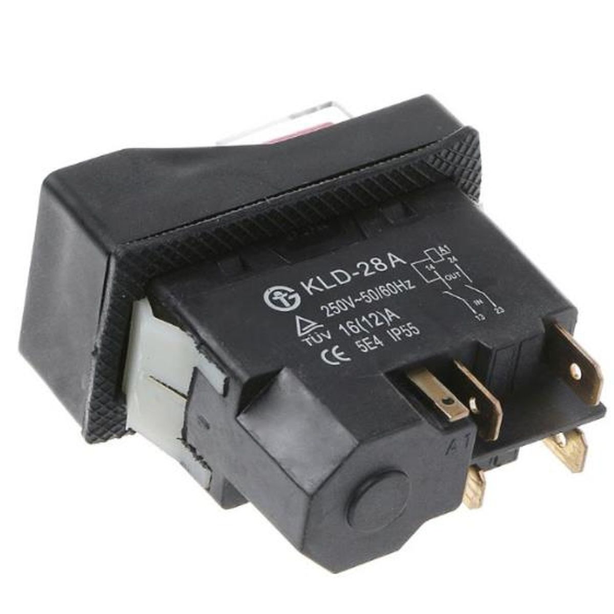 KUANGYE - Interruptor Pulsador Electromagnético Herramientas 220v 16a De 5 Pine