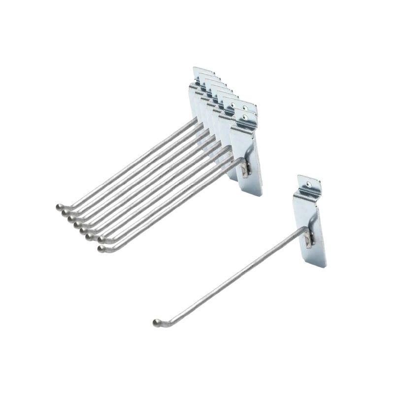 GENERICO - Pack De 20 Ganchos Ganchera Panel Rack Ranurado 25cm Venzhop…