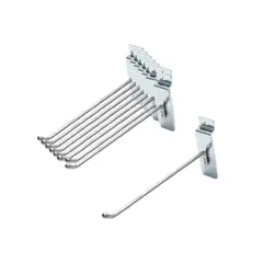 GENERICO - Pack De 20 Ganchos Ganchera Panel Rack Ranurado 25cm Venzhop…