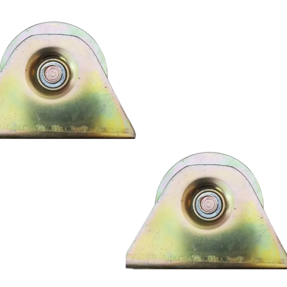 GENERICO - 2 Ruedas Para Portón Con Base, 10 Cm.  de Diámetro