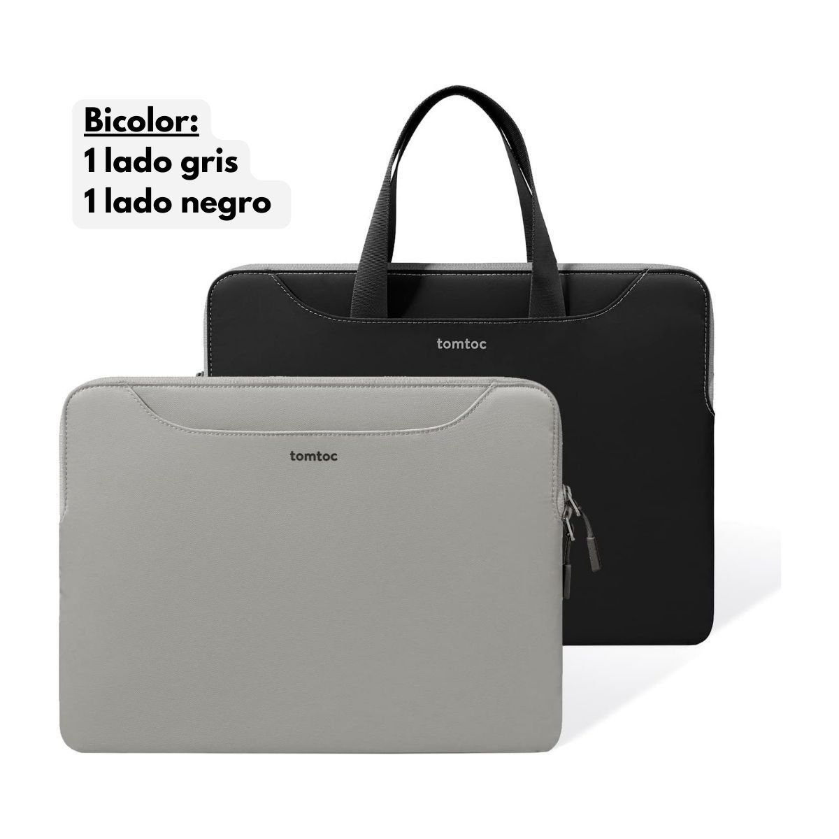TOMTOC - Tomtoc Funda Light-A21 Bicolor para 13 - 14 - Gris