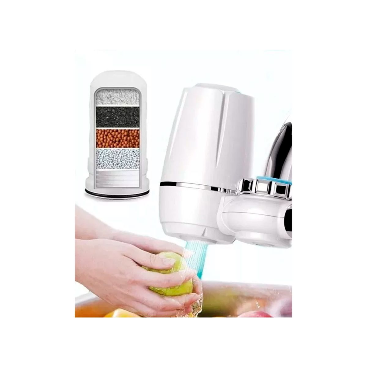 GENERICO - Kit Purificador De Agua Filtro Carbono Para Grifo