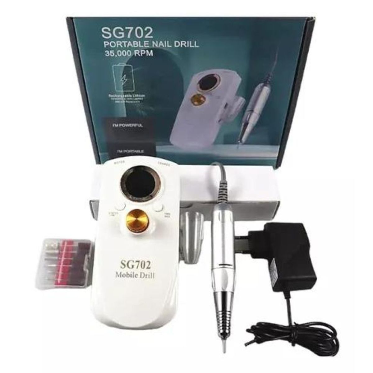 GENERICO - Torno Eléctrico Para Uñas Manicure Pedicure Inalambrico 36w