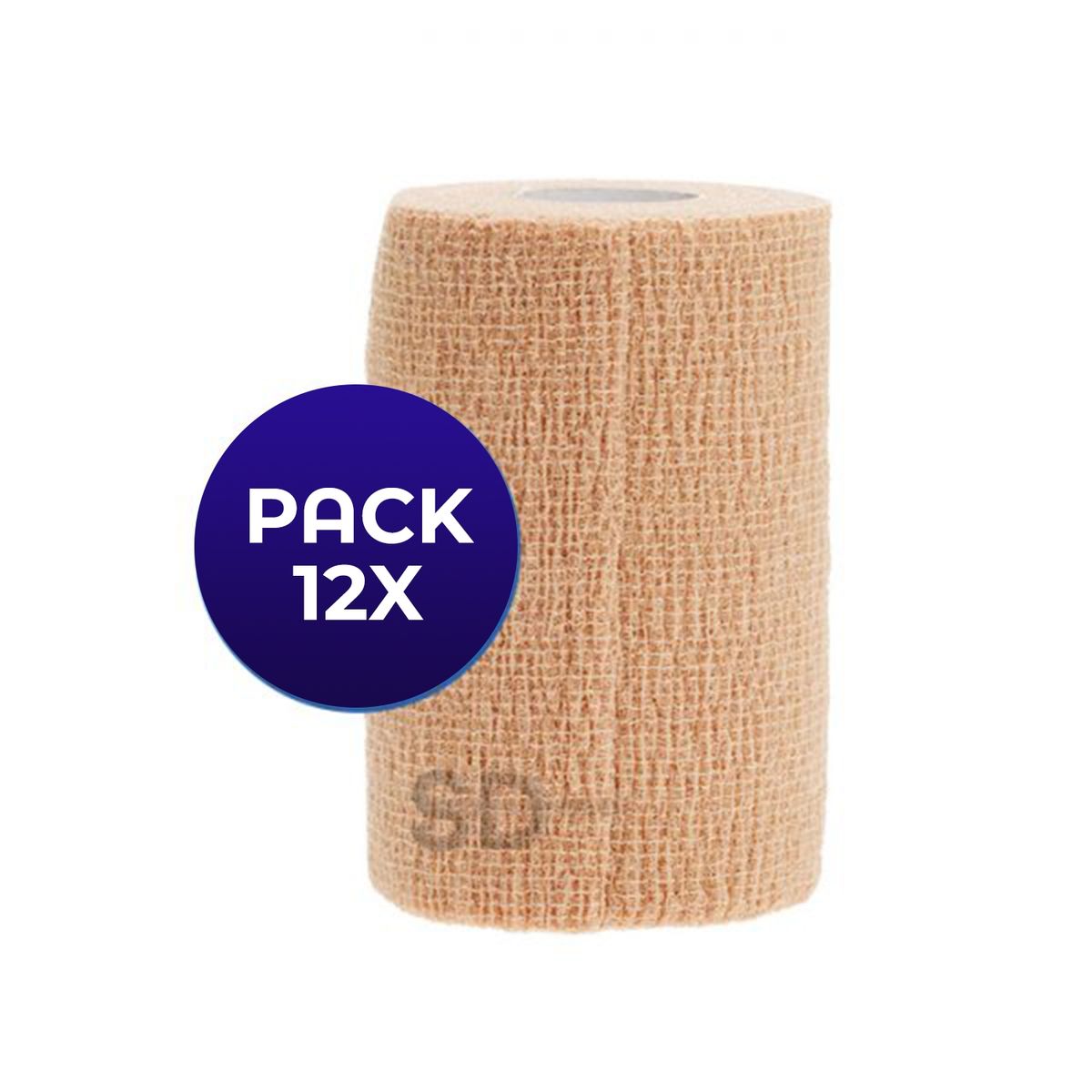 GENERICO - Venda Autoadherente tipo Coban 7.5 cm Piel Pack 12x