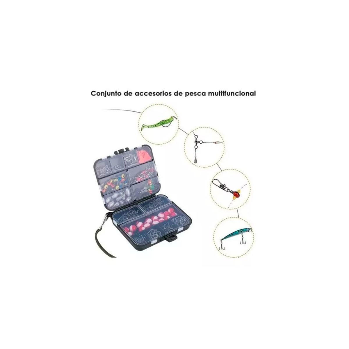 GENERICO - Kit Anzuelos De Pesca 263 Piezas Con Caja