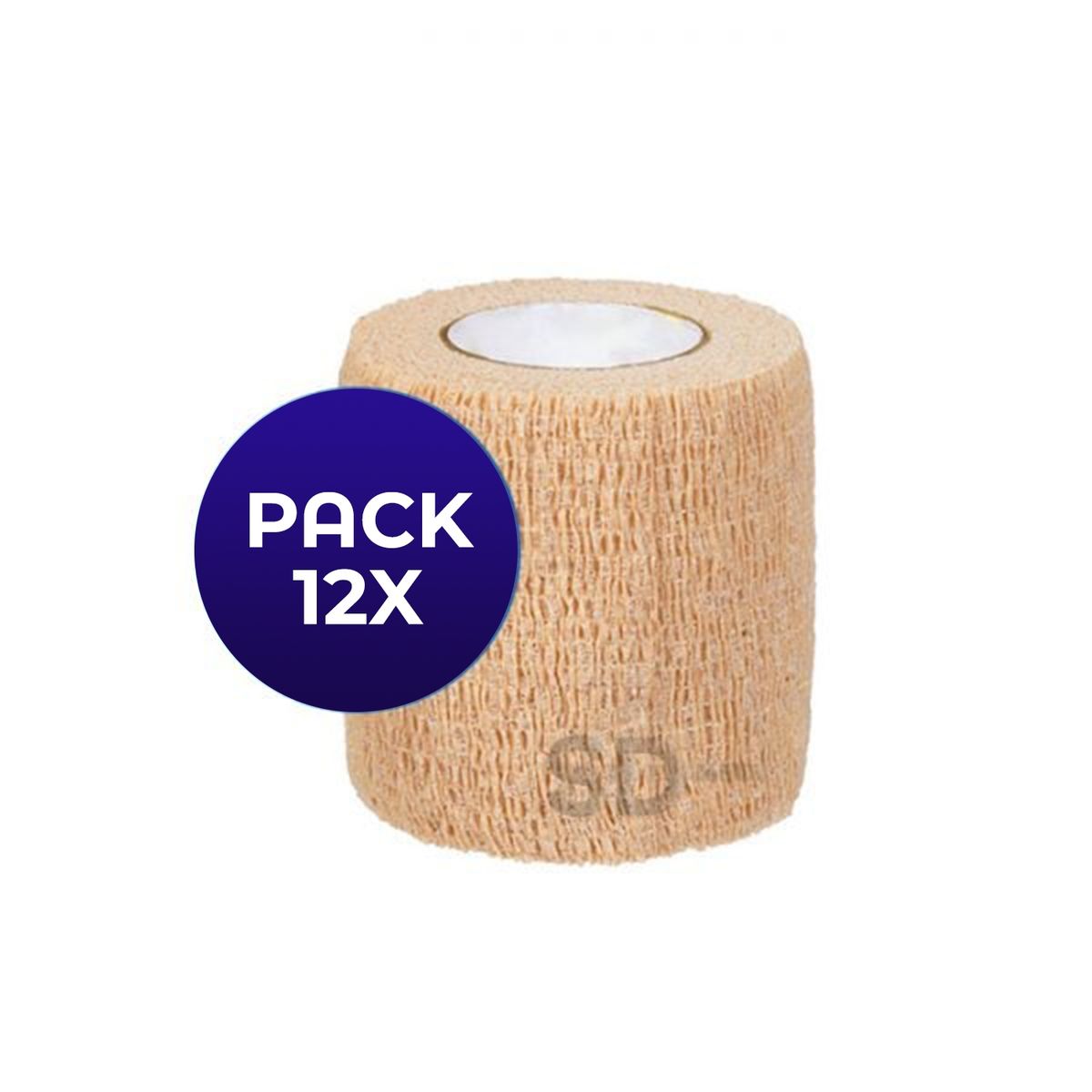 GENERICO - Venda Autoadherente tipo Coban 5 cm Piel Pack 12x