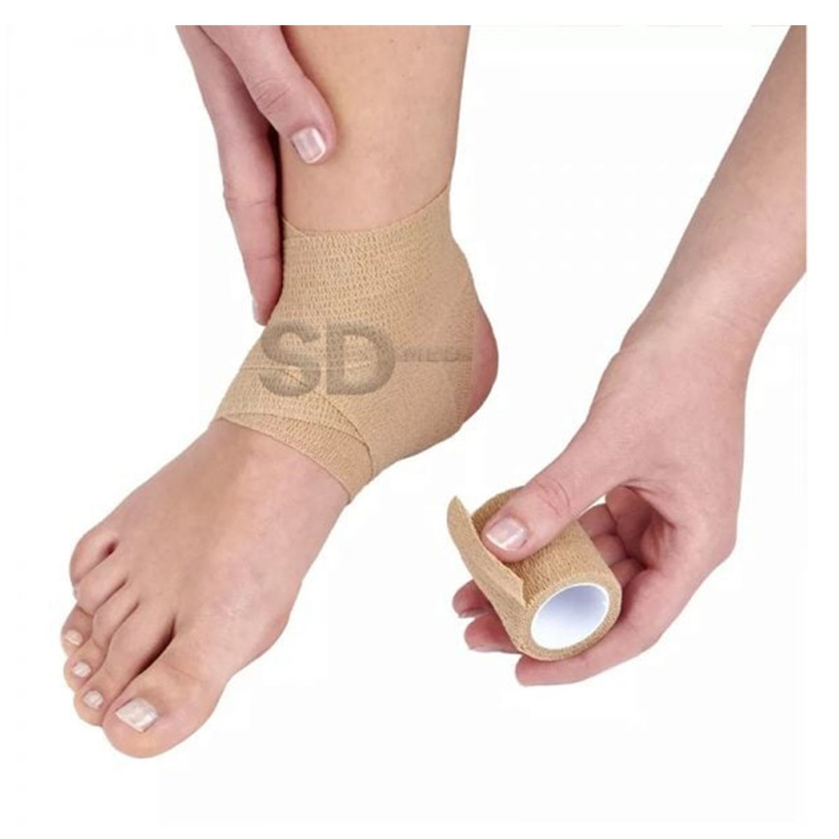 GENERICO - Venda Autoadherente tipo Coban 5 cm Piel Pack 12x