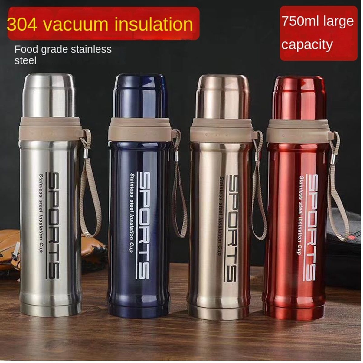 GENERICO - Vaso Termico Para Cafe Termo De Agua Caliente 750ml Portatil