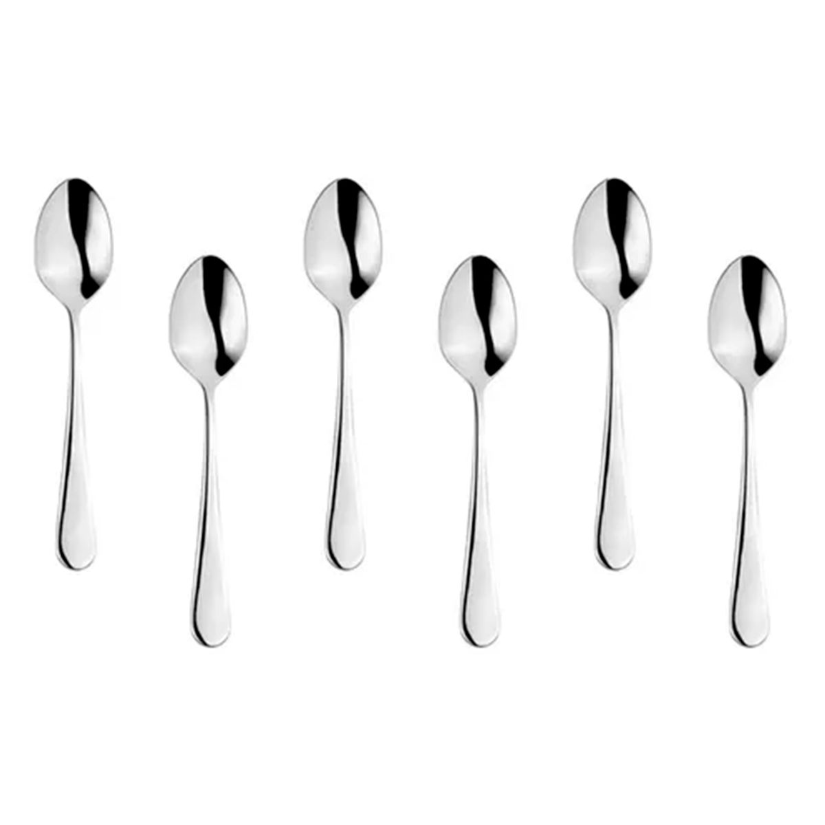 GENERICO - Set 6 Cucharas De Café Y Postres Acero Inoxidable
