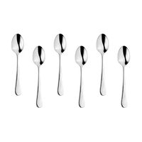 Set 6 Cucharas De Café Y Postres Acero Inoxidable