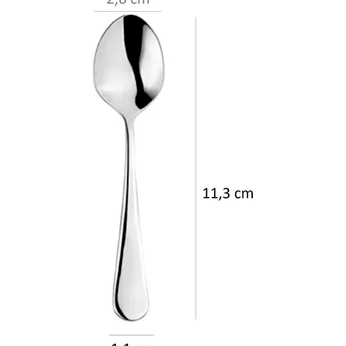 GENERICO - Set 6 Cucharas De Café Y Postres Acero Inoxidable