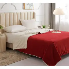 ANGELES DEL HOGAR - Frazada Sherpa Con chiporro 2 Plazas 200x230