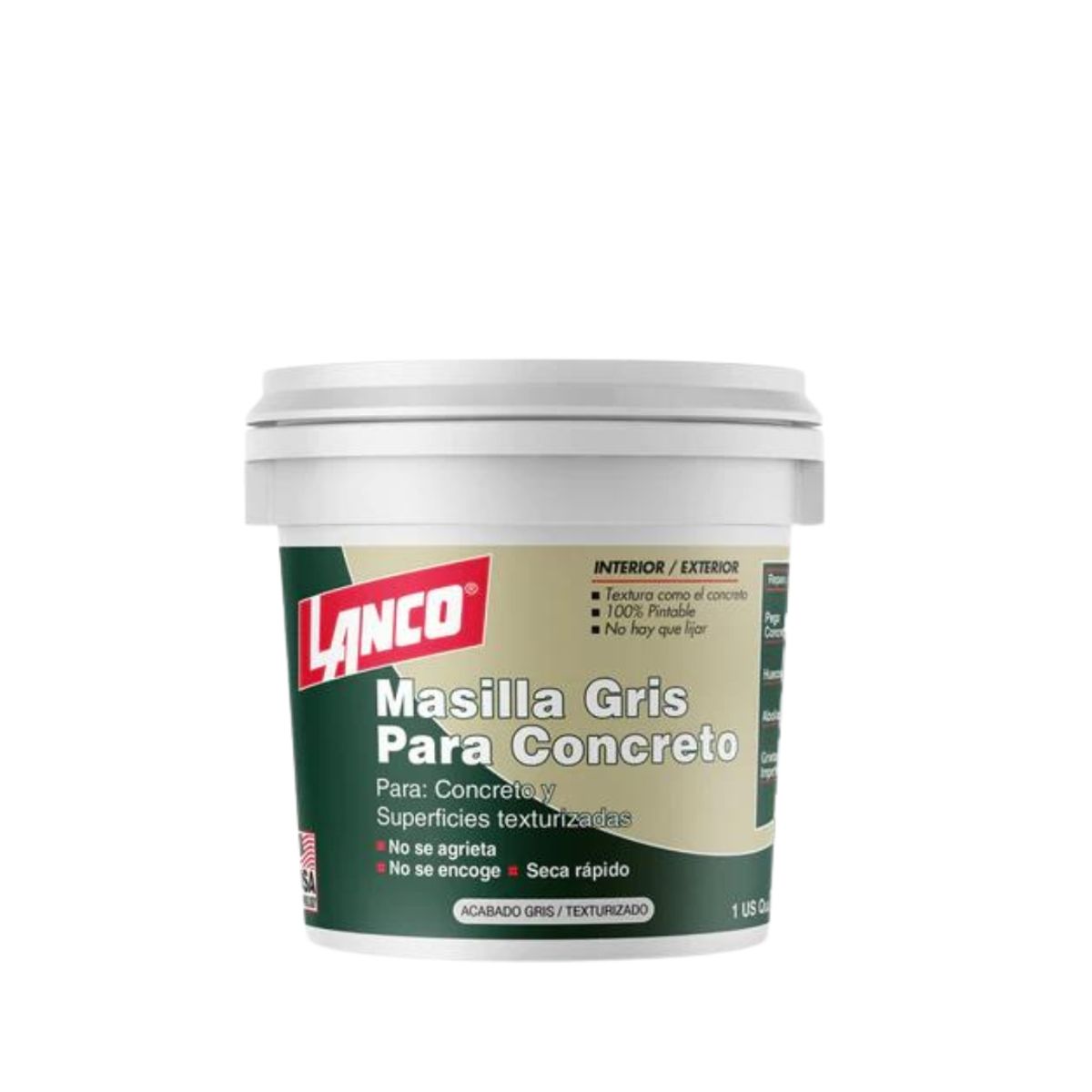 LANCO - Masilla Para Concreto 1 Kg ( 946m- ) Lanco Gris