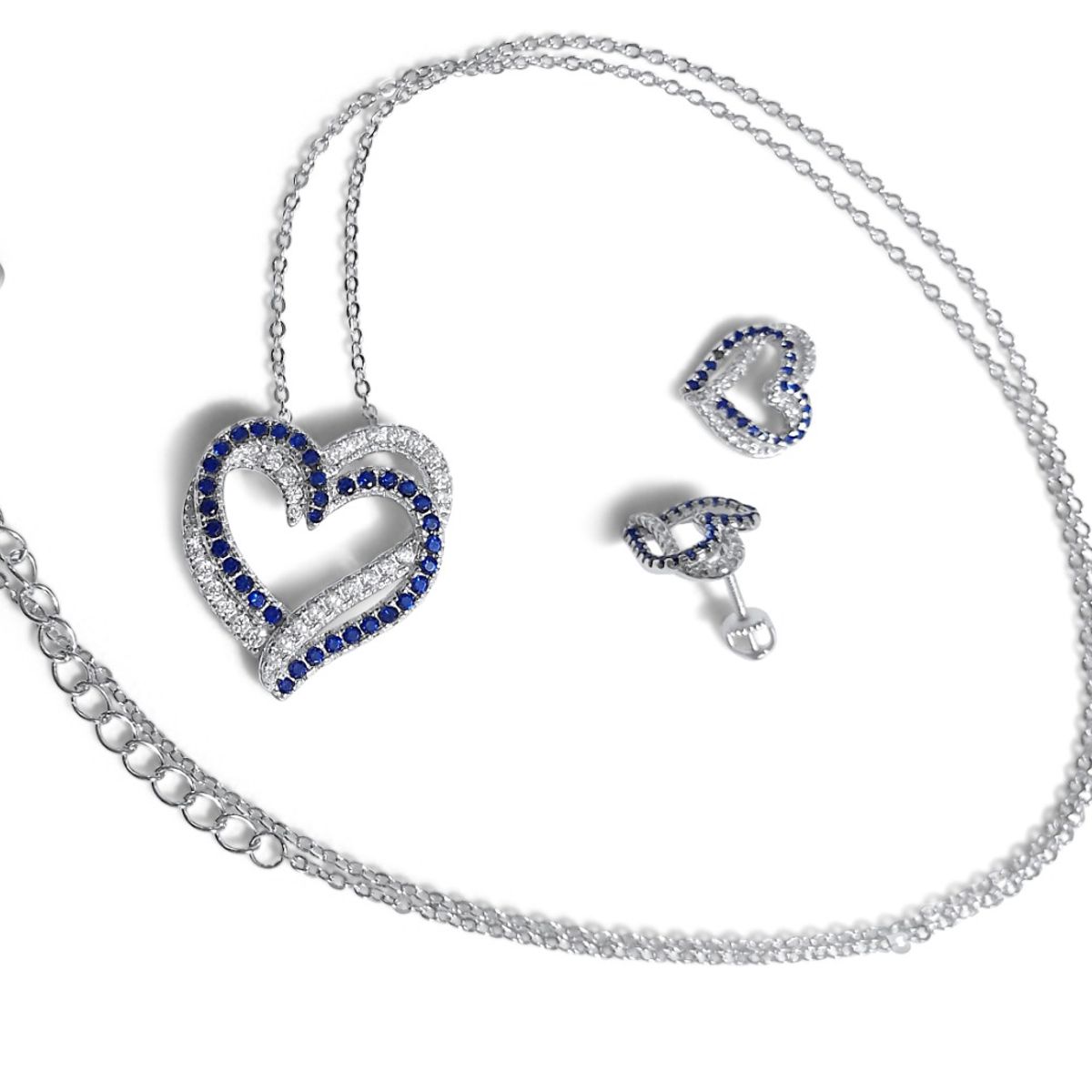 ARANY JOYAS - Collar y Aros Plata Corazón Infinito Conjunto