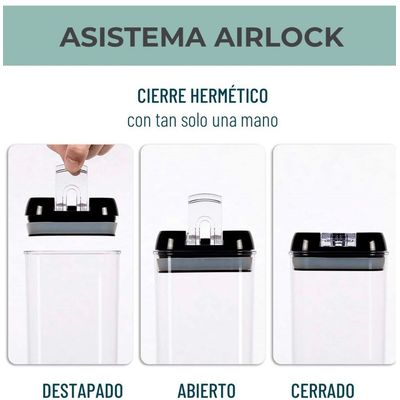 Imagen 2 del producto Contenedores Alimento Hermeticos Set 5 Apilable Cierre Facil
