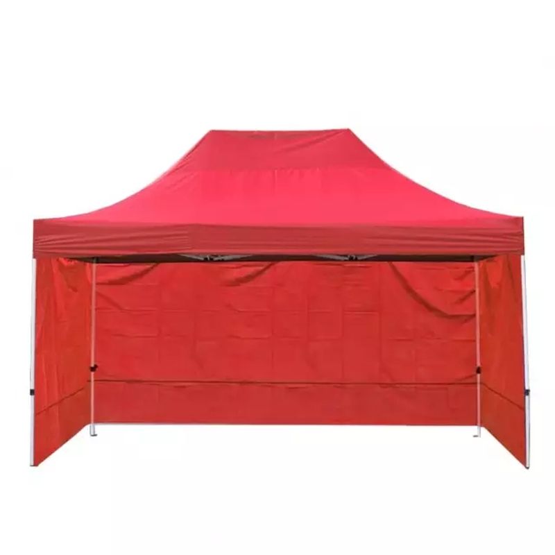 GENERICO - Toldo Plegable 3x6 Lona Impermeable Con Laterales  Rojo