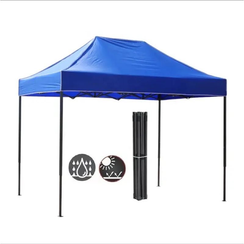 GENERICO - Toldo Plegable Lona  Impermeable 3x45 Mts Azul con filtro UV