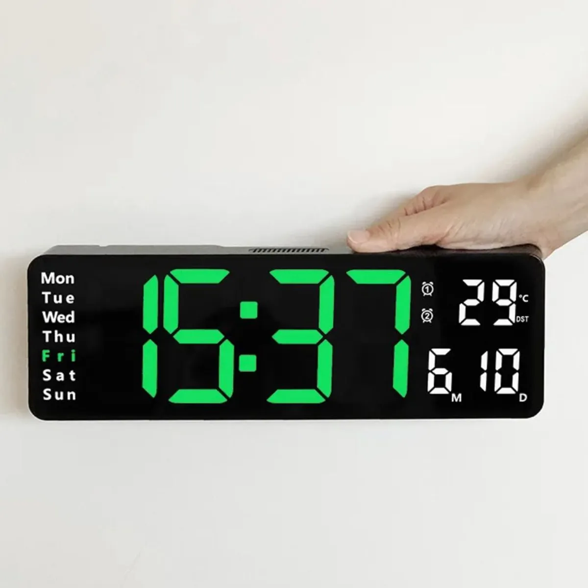 GENERICO - Reloj Despertador Luz Led Digital  De Mesa Y Pared control