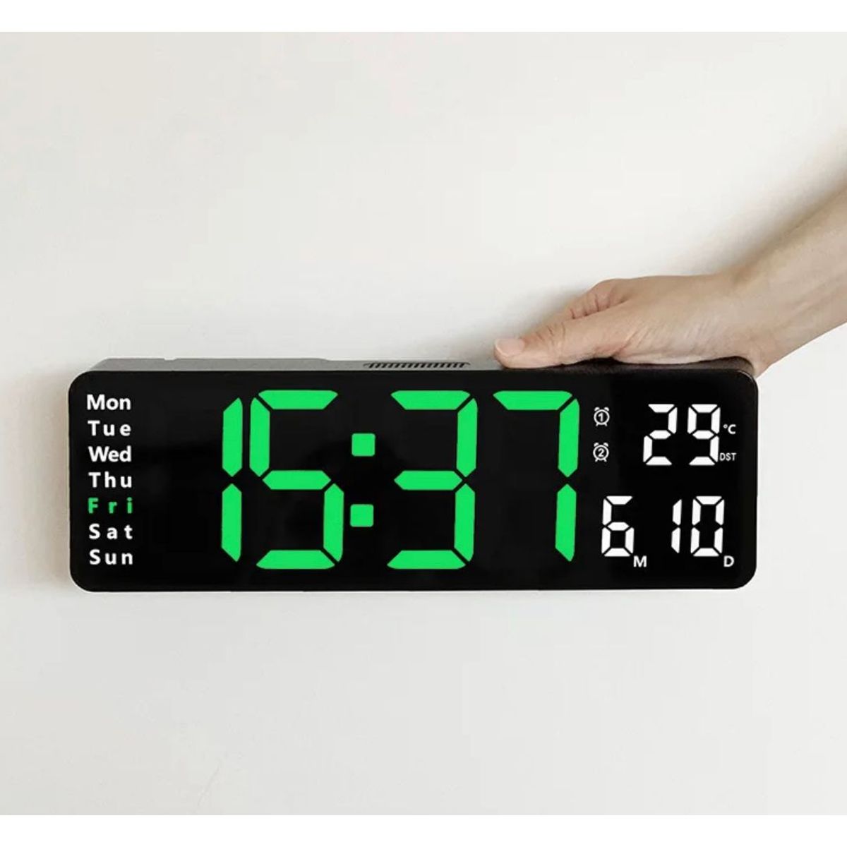 GENERICO - Reloj Despertador Luz Led Digital  De Mesa Y Pared control