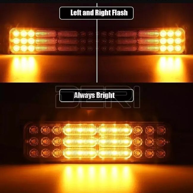 GENERICO - X2 Luz Led De Trocha Destellante Luz Advertencia 12v - 24v
