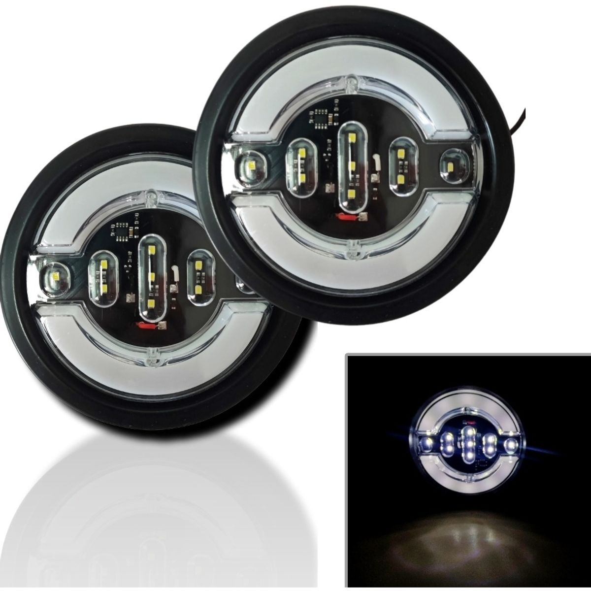 GENERICO - X6 Luz Led Trasera 12-24v Auto Camión Blanco Ámbar Rojo