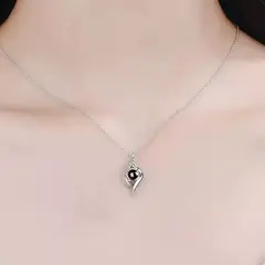 GENERICO - Hermoso Collar Te Amo En 100 Idiomas Bañado En Plata…