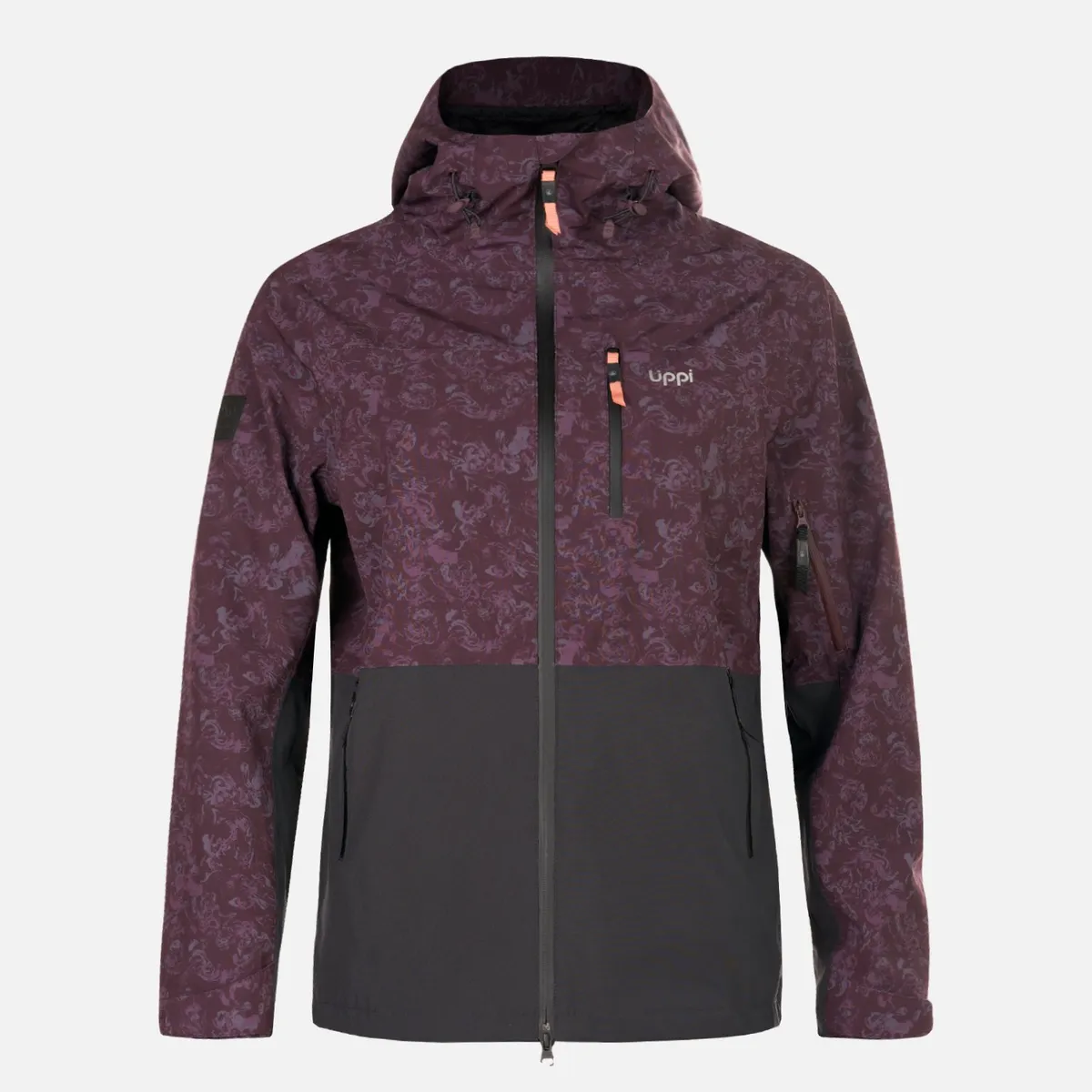 LIPPI - Chaqueta Mujer Sierra Nevada Light B-Dry Hoody Jacket Print Burdeo Lippi