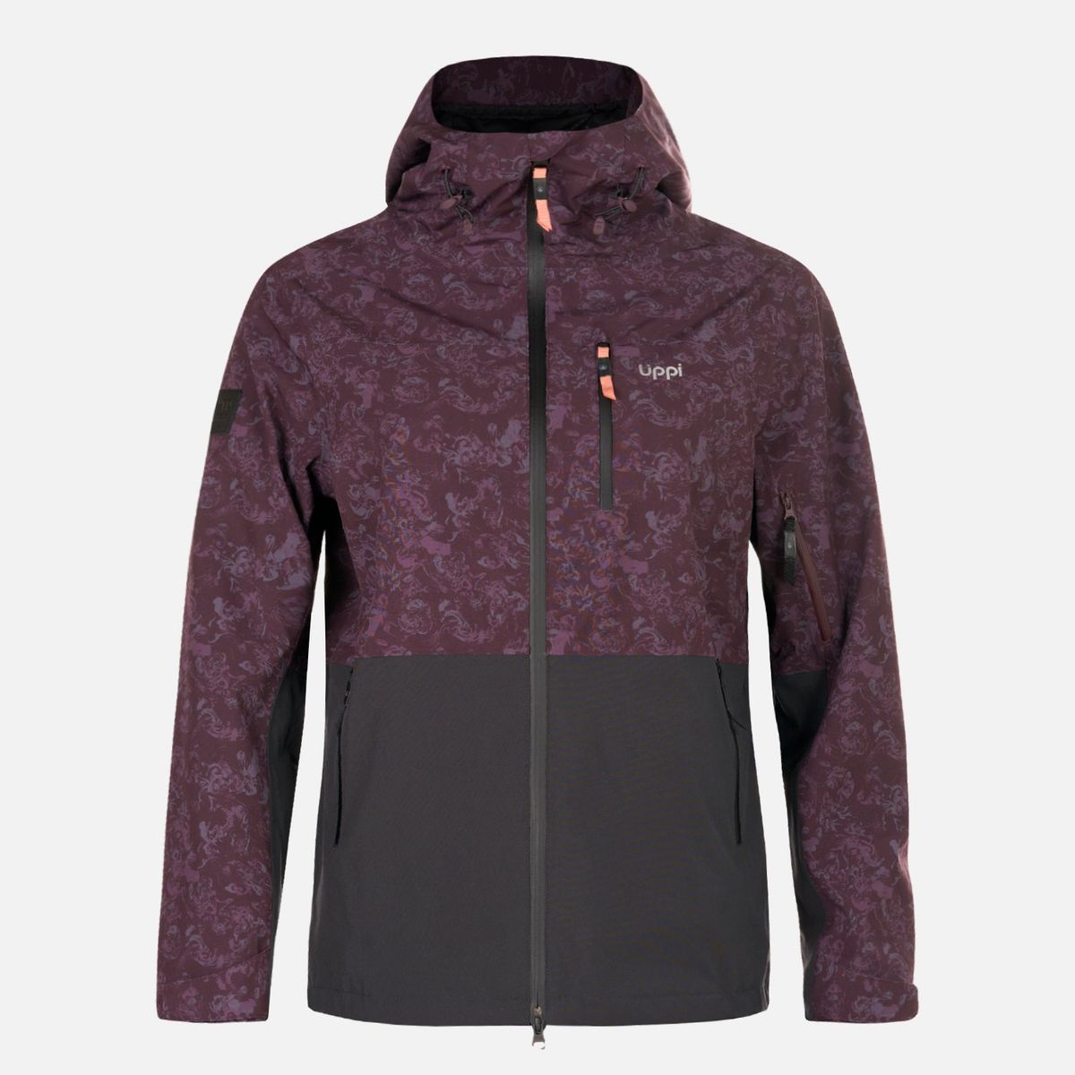 LIPPI - Chaqueta Mujer Sierra Nevada Light B-Dry Hoody Jacket Print Burdeo Lippi