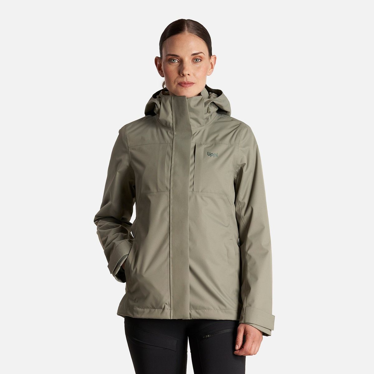 LIPPI - Chaqueta Mujer Tres Cruces Fusion-3 Hoody Jacket Laurel/Verde Botella Lippi