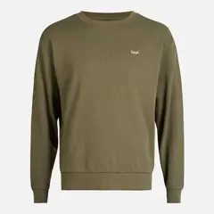LIPPI - Poleron Hombre Insigne Crewneck Sweatshirt Back Print Verde Militar
