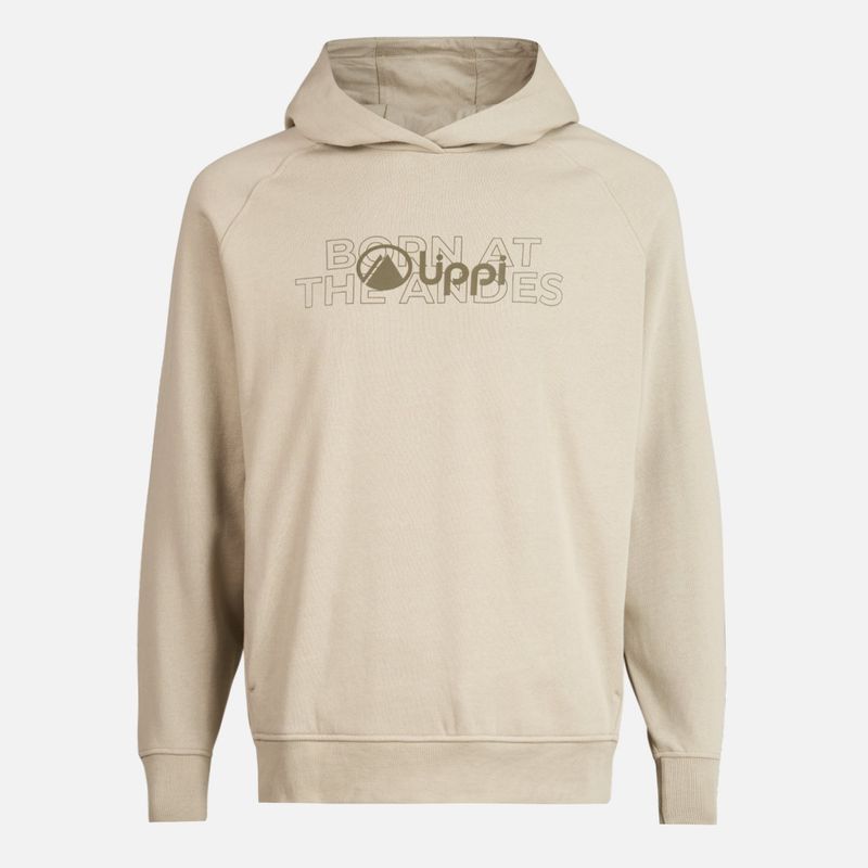 LIPPI - Poleron Hombre Insigne Hoody Sweatshirt Front Print Verde Grisaceo Lippi
