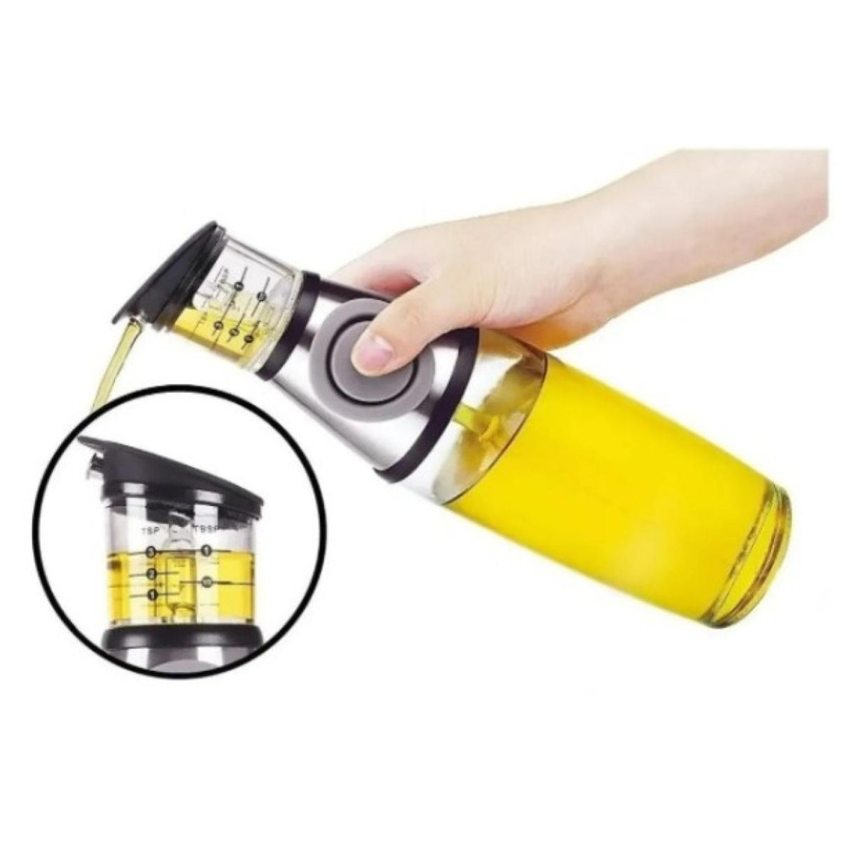 GENERICO - Dispensador De Aceite O Vinagre Para Cocina 500ml Vidrio