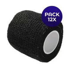 GENERICO - Venda Autoadherente tipo Coban 5 cm Negro Pack 12x